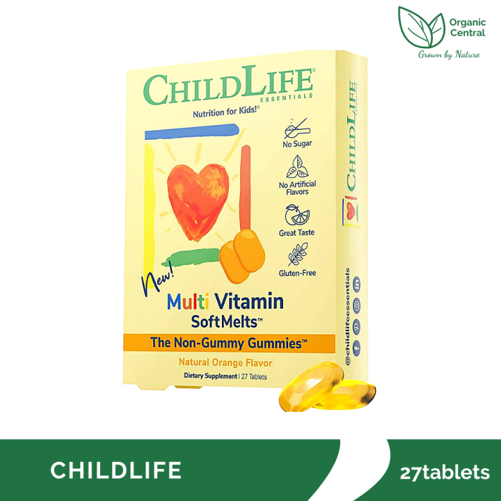 ChildLife Multi Vitamin SoftMelts Natural Orange Flavor 27 Tablets