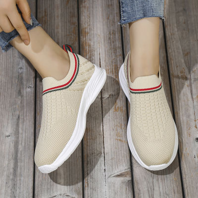 ผู้หญิง Vulcanized รองเท้าคุณภาพสูงผู้หญิงรองเท้าผ้าใบ Slip On Flats รองเท้าผู้หญิง Loafers Plus ขนาด42เดินแบน Zapatos Feminino