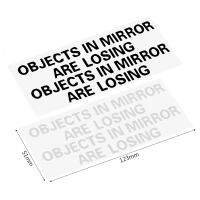 1คู่กระจกมองหลังสติ๊กเกอร์คำเตือนวัตถุในกระจกกำลังสูญเสียลวดลายสติ๊กเกอร์รถกันน้ำตกแต่งรถยนต์