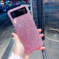 Bling Glitter Crystal Case สำหรับ Samsung Galaxy Z Flip 4 5G Z Flip4 Z Flip 4เพชรเจล Hard Fundas