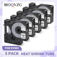 IBOQVZG 5PC 18055 18053ท่อหดความร้อนเข้ากันได้กับ DYMO แรดเครื่องพิมพ์ฉลาก5200 6000 4200 6500 18051 18054