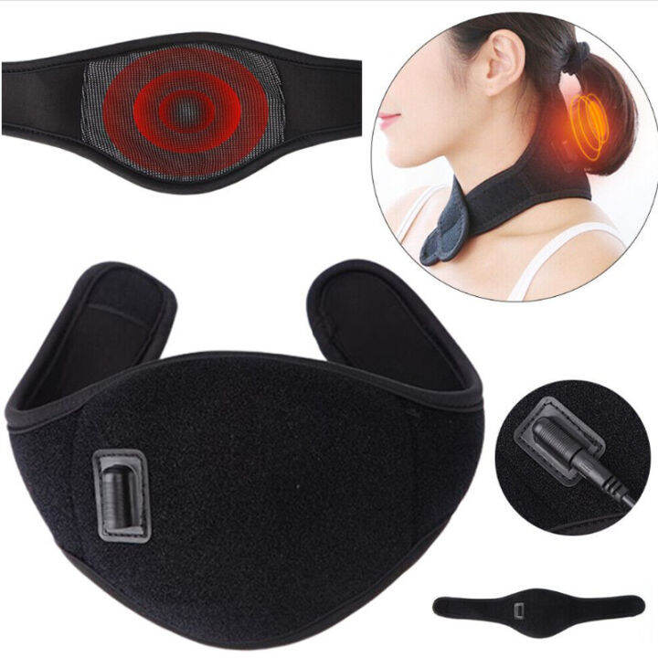 USB Electric Neck Heating Pad Heated Neck Warmer Hot Therapy Neck Brace