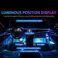 10 In 1รถบรรยากาศไฟ USB RGB ไฟ LED Strip พร้อม APP Control สำหรับ Auto ตกแต่งภายใน Ambient Dashboard Neon Lamp