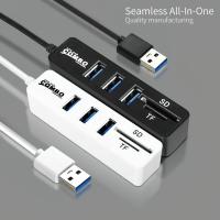 All In One USB HUB COMBO 3 Port Splitter Expander USB 2.0 Docking Station SD TF Card Reader Memory Card Reader Adapter For PC