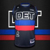 เสื้อผ้าบอลที่นิยมมากที่สุด เสื้อบาส เสื้อบาสเกตบอล NBA Detroit Pistons ทีม ดีทรอยต์ พิสตันส์ BK0180 รุ่น Statement Cade Cunningham 2 ไซส์ S-5XL