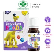 Lineabon d3 k2 Vitamin d3 k2 mk7 Vitamin d3 cho trẻ sơ sinh Canxi d3k2 Lọ