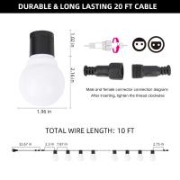 LED นางฟ้าหลอดไฟประดับแบบสายงานเลี้ยงกลางแจ้งสวนพวงมาลัย6เมตร20 LED แต่งงาน S tring นางฟ้าไฟคริสต์มาส LED ลูกโลกพู่ห้อยหลอดไฟ