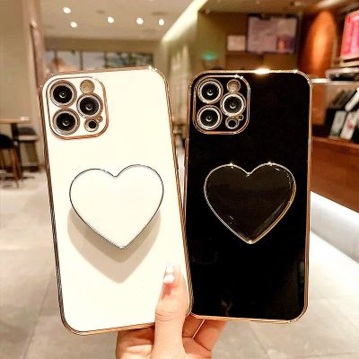Heart Holder Stand Phone Case For Xiaomi Redmi Note 12 11 10 9 8 Pro Plus Max 5G 12S 11S 10S 9S 12C 10A 10C 9C 9A 9T 8T 8A Cover