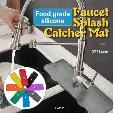 Kitchen Silicone Faucet Mat Water Ripples Faucet Water Catcher Mat