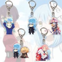 Cute Rimuru Tempest Shuna Anime Figures Pendant Keychain That Time I Got Reincarnated as a Slime Cartoon Print Acrylic Key Chain