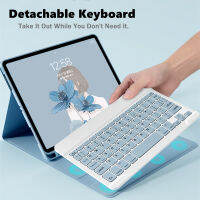 Keyboard Case Wireless Bluetooth with Built-in Pencil Slot Magnetic Keyboard Soft Silicone Magnetic Case for 10.2 8th 9th Air 4 10.9 Pro 11