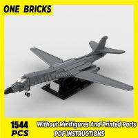 รุ่นสำหรับทหาร Moc บล็อกตัวต่อขนาด1:72โมเดล B-1B แลนเซอร์เครื่องบินทิ้งระเบิดเทคโนโลยีอิฐส่วนประกอบ DIY Mainan Pesawat Terbang เด็ก