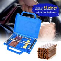 68Pcs Tire Repair Tool Kit Heavy Duty Tubeless Tyre Puncture Plug Flat Fix for Car Van Motorcycle Bike Home Plug Patch