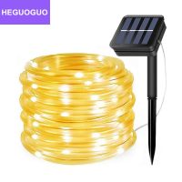 7/12/22/32 M LED Outdoor Solar Lamp String Lights Holiday Christmas Party Garland Lights Solar Garden Fairy Rope Tube Linghting