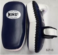 Windy Kick  Curved Pads KP-8  ฺBlue White (Standard) for Training MMA K1 เป้าเตะวินดี้ KP-8  น้ำเงิน-ขาว แบบโค้ง หนังแท้ สำหรับเทรนเนอร์ ในการฝึกซ้อมนักมวย