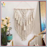 HWSJ พู่ ห้องนั่งเล่น ของตกแต่งบ้าน ตกแต่งห้อง พรม macrame ศิลปะผนัง พรมทอมือ แขวนผนัง