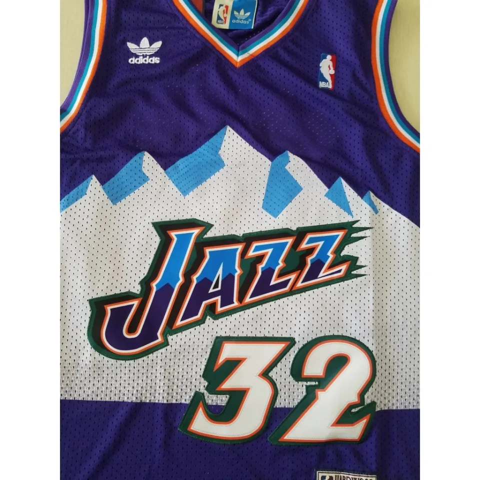 Mitchell & Ness Karl Malone Utah Jazz Mountains NBA Throwback Jersey -  Purple