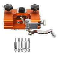 Chainsaw Sharpener Jig Orange Hand-Cranked Chainsaw Sharpening Kit พร้อม5 Burr สำหรับ4-22นิ้ว Chainsaw และเลื่อยไฟฟ้า