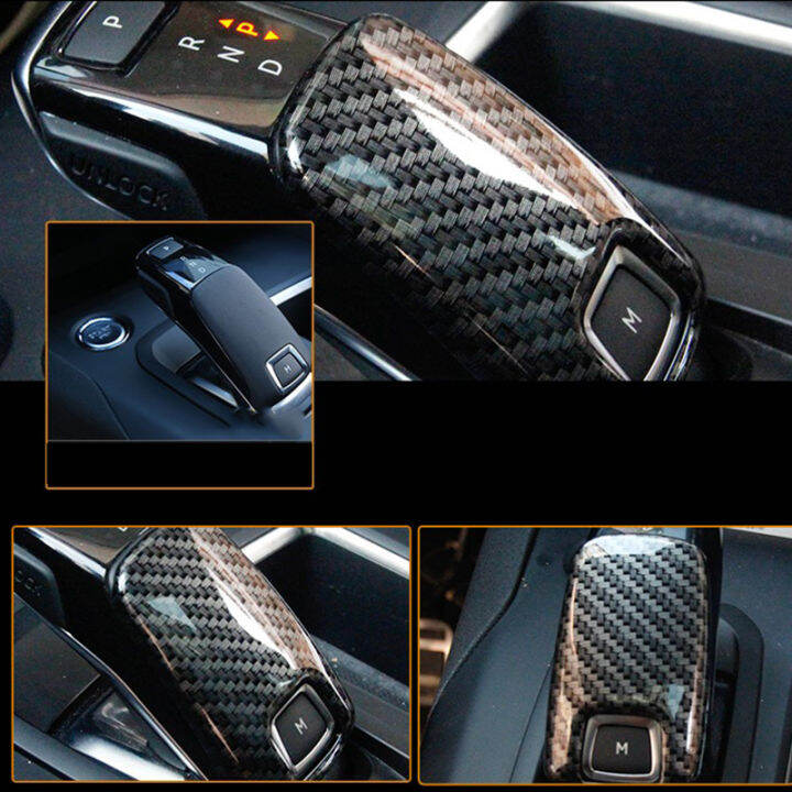 carbon-fiber-car-gear-shift-knob-gear-head-cover-stickers-trim-frame-accessories-for-3008-gt-4008-5008-2017-2019