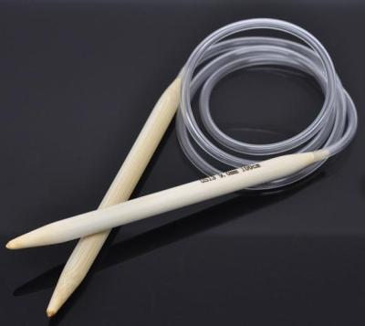 【YF】 9mm Bamboo Hand Sewing Circular Knitting Needle Set Crochet Hook Transparant Tube Craft Weaving Needlework Tool 100cm long 1 PC