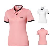 Titleist TaylormadeIseasure Wayuniqlo เสื้อยืดแขนสั้นผู้หญิงเสื้อผ้าสำหรับกีฬากอล์ฟใหม่ญี่ปุ่นเกาหลีใต้เสื้อยืดแขนสั้นระบายอากาศได้ดีแห้งเร็วดูดซับเหงื่อเข้ารูปพอดีเสื้อโปโลเข้ากับทุกชุด