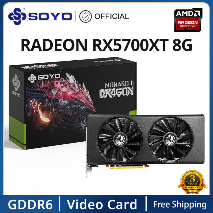 SOYO Full New AMD Radeon RX5700XT 8GB Gaming Graphics Card GDDR6 Video ...
