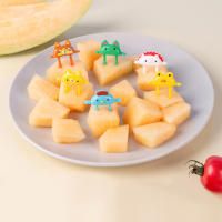 【Home Depot】zhuying 6pcs การ์ตูนสัตว์ผลไม้ส้อมขนมน่ารักอาหารส้อมเจี๊ยบ Fox FROG Bento ส้อม