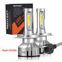 Infitary 2Pcs COB Car H7 Led Headlights H4 H1 H3 H11 H13 9004 9005 9006 9007 Lamps 12000LM 3000K 4500K 6500K Mini Auto Lights