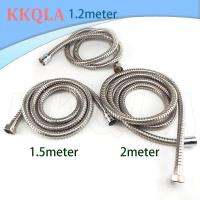 QKKQLA 1.5/2m Water Shower Head Hose Tube Connector Long Pipe for Home Bathroom Shower Extension Plumbing Stainless Steel