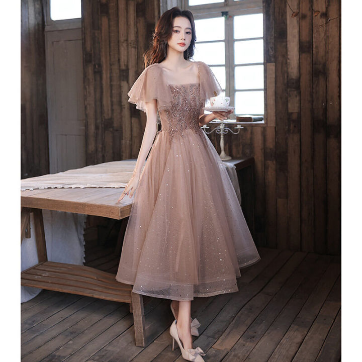 Formal Event Luxury Ninang Dress Wedding 2023 Princess Bridesmaid Glitz ...