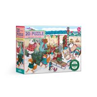 eeBoo Holiday Village 20 Pc Big Puzzle - จิ๊กซอว์ฮอลลิเดย์วิลเลจ แบบ 20 ชิ้น