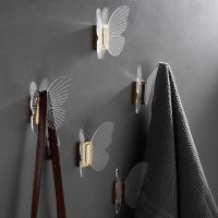 Butterfly Robe Hooks Door Bag Key Holder Towel Hanger Rack Wall Mouted Bathroom Hardware Home Decor