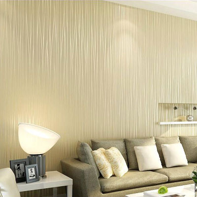 [hot]Non Woven Wallpaper Modern Solid Plain Color Vertical Striped Wall Paper Rolls Living Room Bedroom TV Background Papel De Parede
