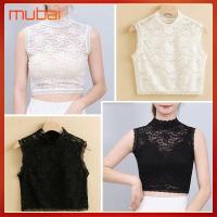 MUBAI สำหรับผู้หญิง ลูกไม้ปักลาย ลายดอกไม้ดอกไม้ คลาสสิกแบบคลาสสิก เสื้อคอปกปลอม ปกเสื้อปลอม เสื้อสเวตเตอร์ตกแต่ง ผูกคอปก