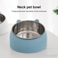 1pcs Stainless Steel Cat Lovely Creative Inclined Kitten Puppy Food Feeding Bowls Cats Drinking Feeder Pet Dogs Cats Feeder