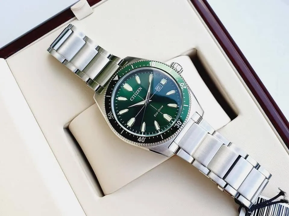 100% Original) Citizen AW1598-70X Brycen Eco Drive Green Dial