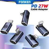 FONKEN PD 27W ที่ชาร์จไฟรวดเร็ว USB C USB Type-C สำหรับ I-Phone I-Pad USB C อะแดปเตอร์แปลงสัญญาณตัวเมียเป็น Light Ning ตัวผู้แปลงตัวเชื่อมต่อสายเคเบิลข้อมูล