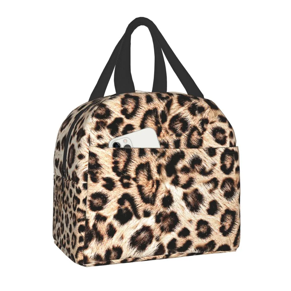 HOT K] Leopard Print Insulated Lunch Tote Bag for Women Animal Skin  Portable Cooler Thermal Food Lunch Box Kids School Food Picnic Bags | Lazada