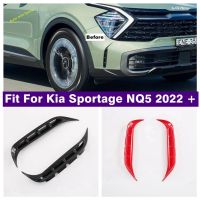 โคมไฟไฟตัดหมอกหน้าแต่งตาสีแดง/คาร์บอนไฟเบอร์ปลอกเบรคแต่งตาสำหรับ Kia Sportage NQ5 2022 2023อุปกรณ์ตกแต่งภายนอก