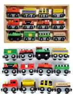 [COD] trains with wooden tracks matching mule cool trolley childrens hand-eye coordination training educational toys