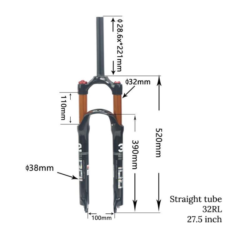 bolany-โช๊คลม-magnesium-alloy-mtb-supension-100-m-m-26-27-5-29-์not-remote