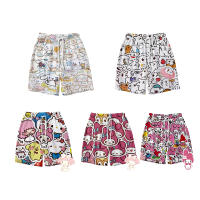 2023 newKawaii Sanrio Hello My Melody Cinnamoroll Casual Short Summer Couples Outdoor Beach Pants Anime Cartoon Men and Women Five