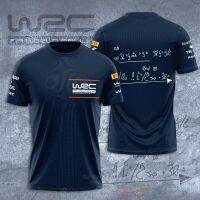 เสื้อแนวสปอร์ต WRC สำหรับใส่กลางแจ้งเล่นกีฬาเอ็กซ์ตรีมพิมพ์ลาย3D เสื้อยืดลำลองใหม่ฤดูร้อนแขนสั้นโอเวอร์ไซส์ระบายอากาศได้ดีเสื้อคอลูกเรือแฟชั่น