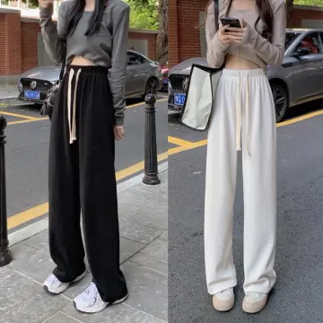 Korean fashion Mom Jeans HighWaist WIDE LEG Jeans TikTok Outfit Dancer Pants  for Women