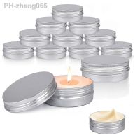 50/10/5pcs Empty Silver Aluminum Tins Cans Screw Top Round Candle Spice Tins Cans with Screw Lid Containers 5-150ml