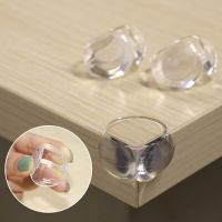 4pscs Rubber Ball Transparent L Shape Baby Safety Silicone Corner Protector Kids Soft Clear Table Desk Edge Corner Guards