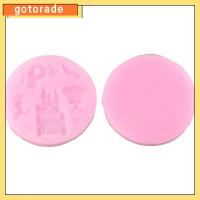 GOTORADE 2 Pcs ซิลิโคนทำจากซิลิโคน แม่พิมพ์ฟองดองทำจากซิลิโคน สีชมพูอมชมพู แม่พิมพ์ซิลิโคนช็อคโกแลต แม่พิมพ์ซิลิโคนสำหรับอาหารเครื่องประดับ แม่พิมพ์ฟองดองปราสาท ลูกอมน้ำตาลปั้น