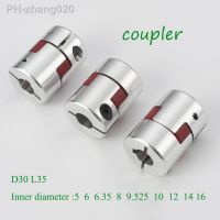 D30L35 Coupler D30 L35 Three Jaw Aluminium Plum Flexible Shaft Coupling Motor Connector Flexible Coupler5/6/6.35/8/10/12/14/16mm