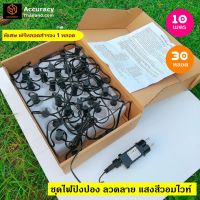 WAI ไฟปิงปอง   ชุด  ลวดลาย แสงสีวอมไวท์ 30 ดวง 10 เมตร ไฟสายE12 ไฟแต่งร้าน  l แอคคิวเรซี่ Accuracy Thailand​ ไฟประดับ  ไฟตกแต่ง