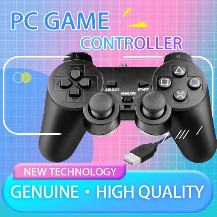 Games Gamepad Vibration USB Motors Game Controller Wired For PC